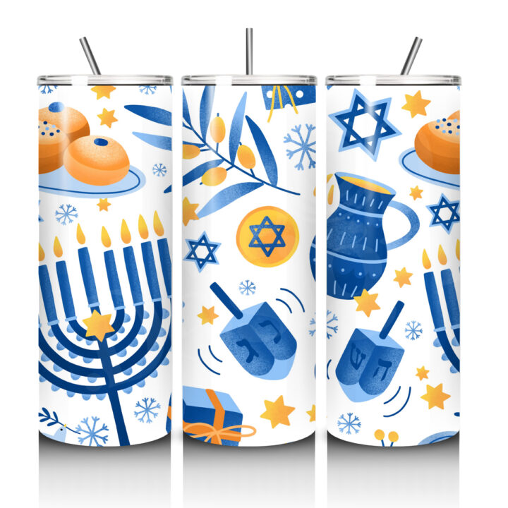 Hanukkah 20oz Skinny Tumbler